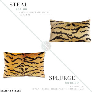 Tiger Pillow Steal vs Splurge