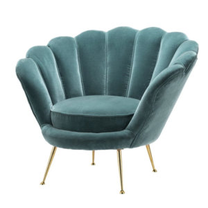 BLUE SCALLOPED CHAIR