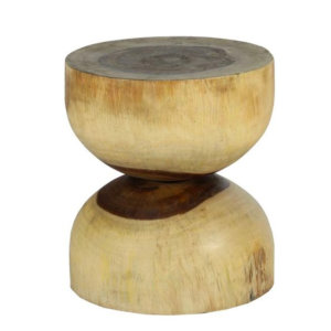 Sono Wood Hour Glass End Table