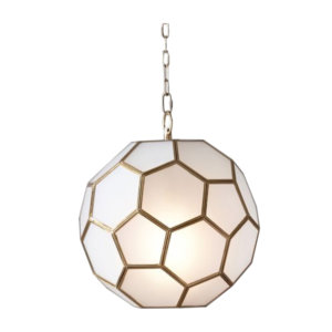 Frosted Glass Geo Pendant