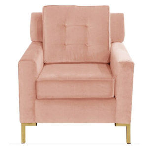 Skyline Furniture Accent Chair in Velvet – N/A – Pink