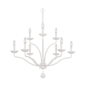 Annie 9-Light Chandelier, Plaster White