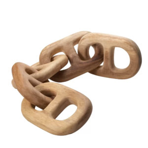 Cottrell Hand-Carved Chain 5 Link Sculpture