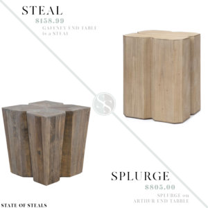 Wood Flower End Table Look for Less