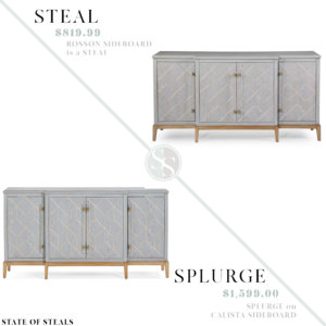 Grey Sideboard Look for Less