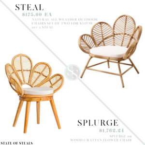 Flower Rattan Chair Look for Less