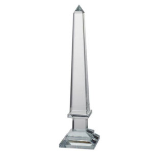 16 in. Crystal Obelisk Decorative Statue by A & B Home