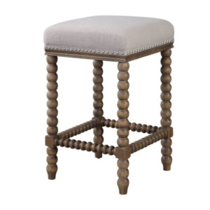 Uttermost Pryce Light Walnut Wooden Counter Stool