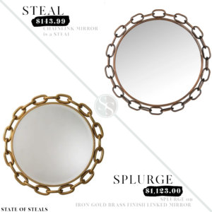 Gold Chain Link Mirror Look for Less