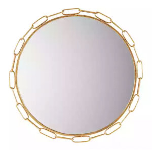 Madison Park Signature Chainlink 38.5-Inch Round Wall Mirror in Gold