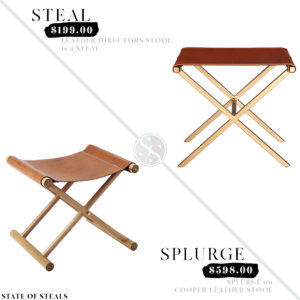 Leather X Stool Look for Less