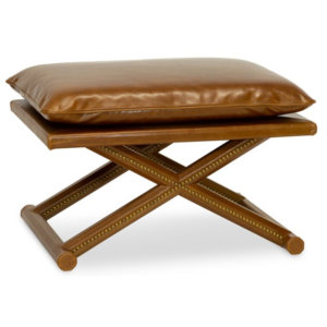 leather x bench stool