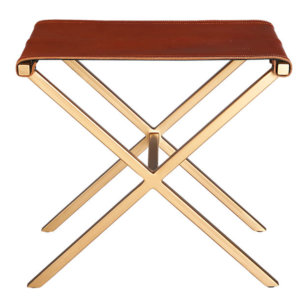 LEATHER DIRECTOR’S STOOL