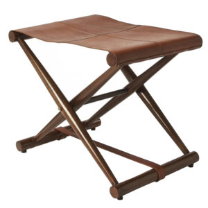Sutton Leather Folding Stool Brown – Butler Specialty