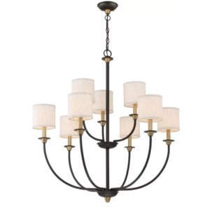 Knorr 9-Light Shaded Chandelier by Charlton Home