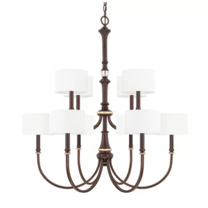 Hangah 10-Light Shaded Chandelier by World Menagerie