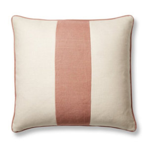 Blakely 20×20 Pillow, Rose/Sand Linen