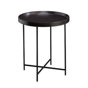 Better Homes & Gardens Montclair Round Accent Table, Black Finish