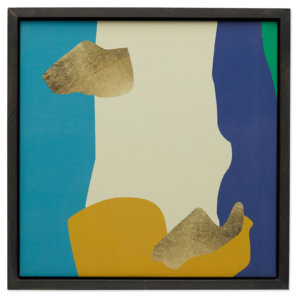 MoDRN Neo Luxury Blue Abstract 22×22 Black Frame