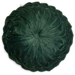 Round Pleated Velvet Decorative Pillow, 16″ by Drew Barrymore Flower Home