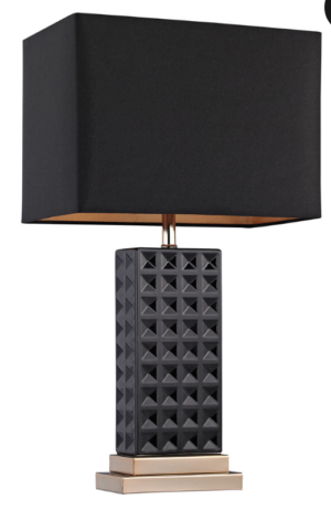 Artistic Home & Lighting 21in Black Stud Table Lamp