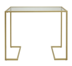 Emil Glass Top Console – Black