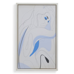 MoDRN Mid-Century Abstract Woman White Frame