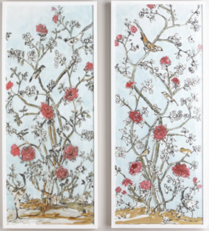 MODERN CHINOISERIE DIPTYCH