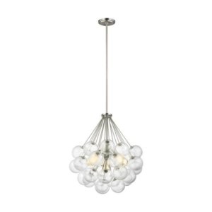 Brushed Nickel Maggard 3 – Light Cluster Globe Pendant