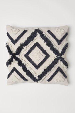 WOOL-EMBROIDERED CUSHION COVER