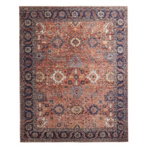 Clayton Blue & Terracotta 8×10 Rug