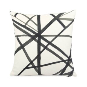 Ebony Channels Pillow Cover by Groundworks, Square, Euro or Lumbar Pillow, Throw Pillow, Accent Pillow, Toss Pillow, 22″x22″ 20×20 18×18