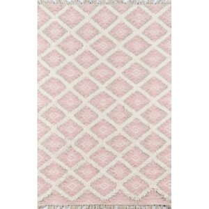 Meilani Flatweave Wool Pink Area Rug