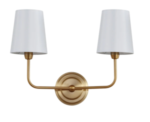 Safavieh Lighting Ezra Two Light Wall Sconce – Brass – 17.5″x7″x13.5″