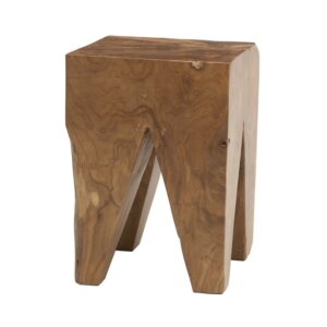 Square Teak Accent Stool