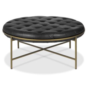 210525 Leather Ottoman