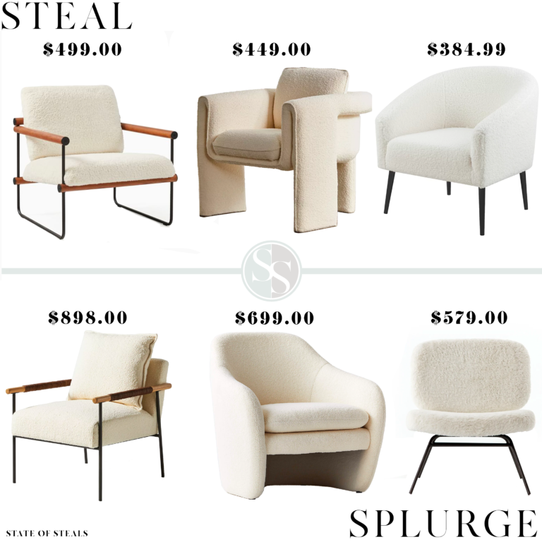 Boucle Accent Chair Look for Less - State of Steals