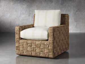 211021 Woven Swivel Chair SPLURGE