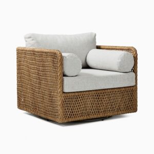 211021 Woven Swivel Chair SPLURGE