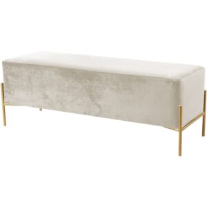 220125 Cream Gold Ottoman Bench STEAL