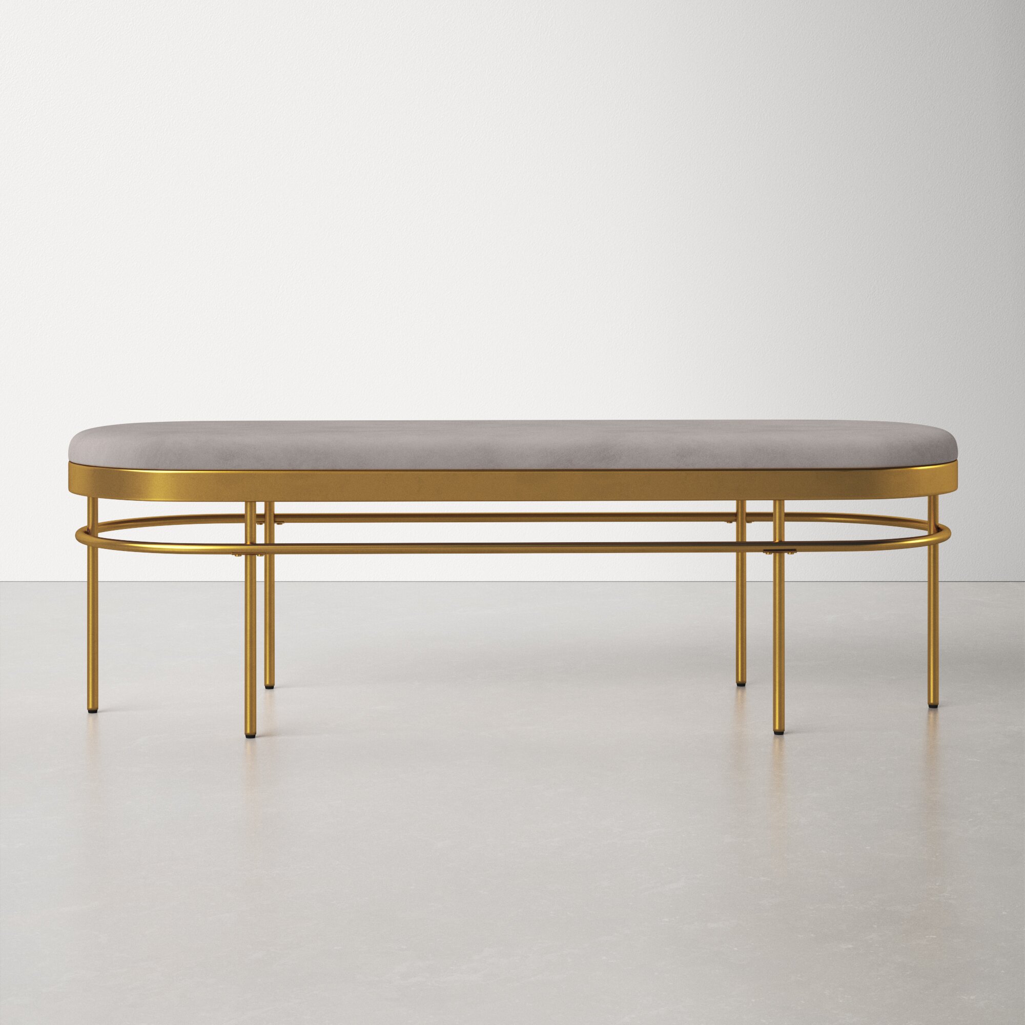 220125 Cream Gold Ottoman Bench STEAL