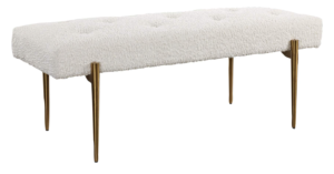 220125 Cream Gold Ottoman Bench STEAL