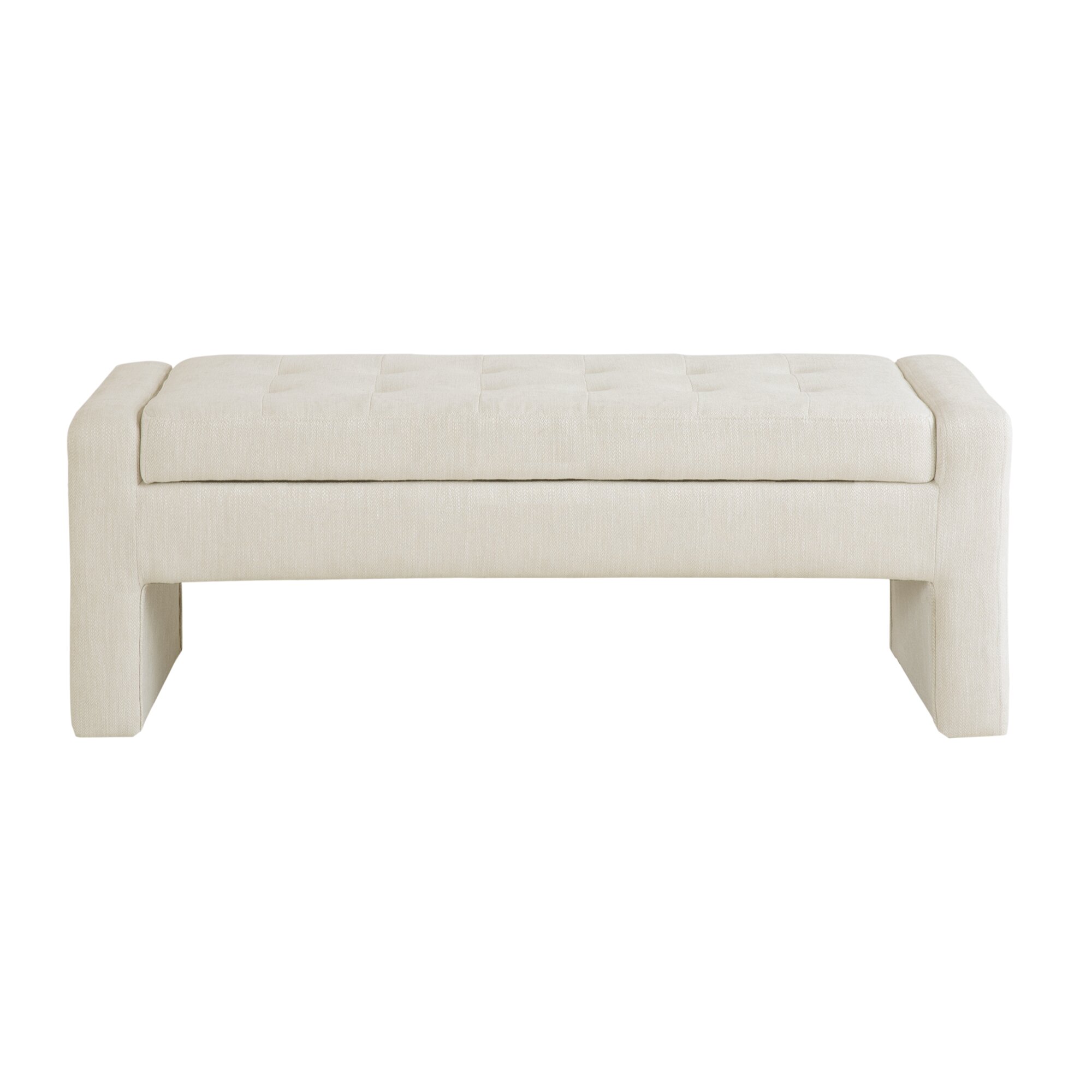 220125 Cream Gold Ottoman Bench STEAL