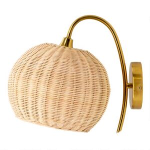 220304 Rattan Swing Arm Sconce STEAL